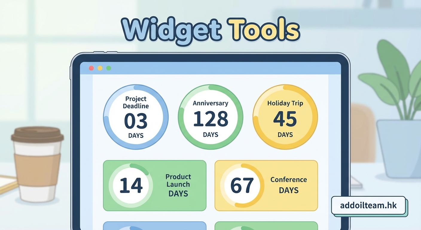 多個倒數計時器同時顯示：一頁管理所有重要日期 - Illustration 1